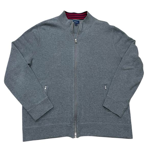 Faconnable Other - Faconnable Mens Size XXL Full Zip Jacket Sweatshirt Sweater Cotton Gray Casual